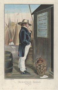 Homeward Bound (New York), 1860 dolayları (el ile renklendirilmiş litografi) by Currier and Ives