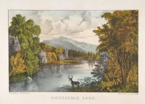 Moosehead Gölü, Maine by Currier and Ives