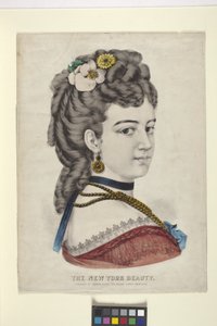 New York Beauty/The Vignette (elle renklendirilmiş litografi)