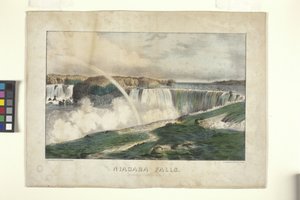 Niagara Şelaleleri, Kanada Yakasından (elle renklendirilmiş litografi)