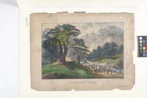The Cedars Of Lübnan (elle boyanmış litografi)