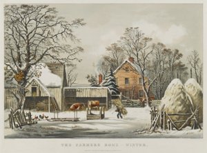 Çiftçinin Evi - Kış by Currier and Ives