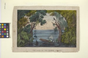 The Lake Of The Dismal Swamp (elle renklendirilmiş litografi)