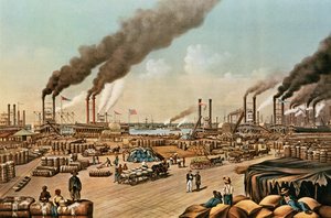 Levee - New Orleans, 1884 by N. and Ives, J.M. Currier