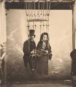 [Nadar, Karısı Ernestine ile Balon İçinde], yak. 1865, 1890