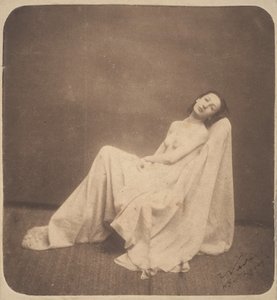 [Oturan Model, Kısmen Drapeli], 1856-59. by Nadar