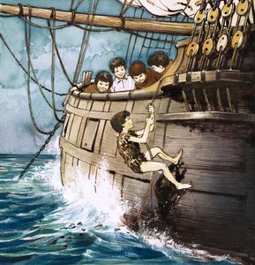 Peter Pan gemiye tırmanıyor, J.M. Barrie