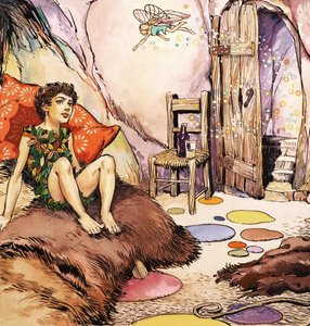 Peter Pan Tinkerbell ile konuşuyor, J.M. Barrie