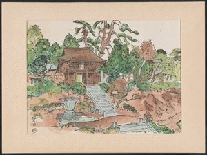 De Matsunodera tapınağı Aobayama Matsuodera Tapınağı (nesne üzerindeki başlık) Houtsnedes van heilige Kannon tapınakları (dizi başlığı) Kutsal Kannon tapınaklarının wooblock baskıları (nesne üzerinde seri başlığı) Mokuhanga Kannon reijô sen (nesne üzerinde