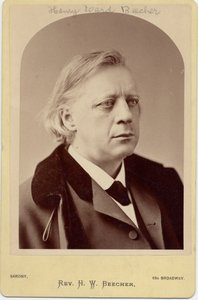 Henry Ward Beecher (1818-87), Amerikan Rahip, Sosyal Reformcu (albüm fotoğrafı) by Napoleon Sarony
