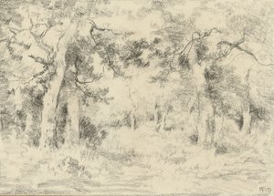 Yaz aylarında orman manzarası by Narcisse Virgile Diaz de la Peña