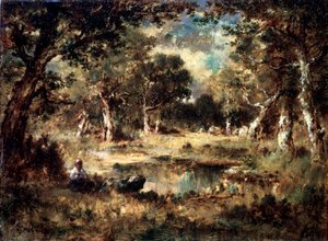 Orman Bataklığı, 1870. by Narcisse Virgile Diaz de la Peña