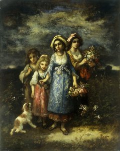 Çiçek Toplayıcılar, 1873 by Narcisse Virgile Diaz de la Peña