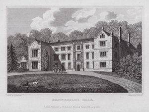 Brownholme Salonu (gravür) by Nathaniel (after) Whittock