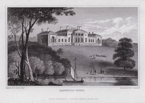 Harewood Evi (gravür) by Nathaniel (after) Whittock
