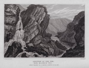 Mossbeck Fell ile Ure Kavşağı (gravür) by Nathaniel (after) Whittock