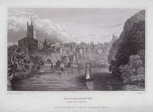 Knaresborough, Köprüden (gravür) by Nathaniel (after) Whittock
