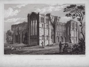 Rievaulx Manastırı (gravür) by Nathaniel (after) Whittock