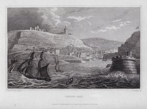 Whitby Körfezi (gravür) by Nathaniel (after) Whittock
