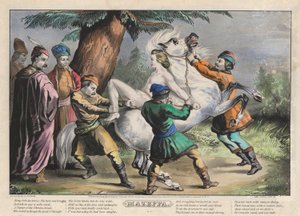 Mazeppa: Dört (4) Plakalı Setin 1. Plakası (Bir Ata Bağlanmış) by Nathaniel Currier