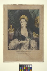 Kraliçe Victoria (elle boyanmış litografi) by Nathaniel Currier