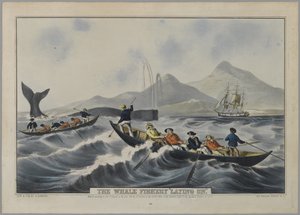 Balina Balıkçılığı 'Yerleştirme' by Nathaniel Currier