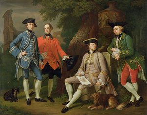 James Grant of Grant, John Mytton, Saygıdeğer Thomas Robinson ve Thomas Wynne, c.1760