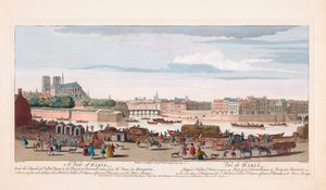 Paris'in 18. yüzyıl görünümü, Fransa (gravür)