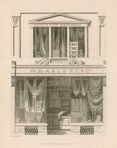 WH Ablett, Outfitting Warehouse, Cornhill, Londra için ön mağaza by Nathaniel Whittock