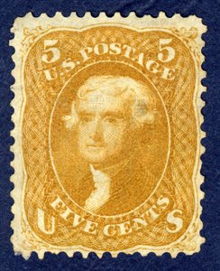 5c Jefferson bekar, 1861.