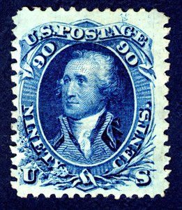 90c Washington F Grill single, 1867-1868.