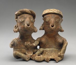 ವೈವಾಹಿಕ ಜೋಡಿಯನ್ನು ಸೇರಿಕೊಂಡರು, 300 BC-AD 300 (ಸ್ಲಿಪ್‌ನೊಂದಿಗೆ ಮಣ್ಣಿನ ಪಾತ್ರೆ) ಟರ್ಕಿ