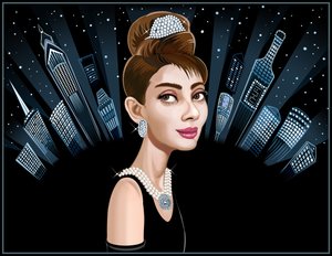 Audrey Hepburn, 2021 (dijital) by Neale Osborne