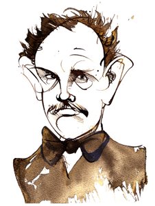 Richard Strauss, Alman besteci ve orkestra şefi (1864-1949); karikatür by Neale Osborne