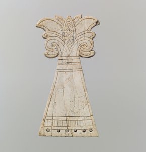 Çiçekli, volüt palmet ağacı şeklinde oyulmuş kazıma at alınlığı, MÖ 9.-8. Yüzyıl (fildişi) by Neo Assyrian