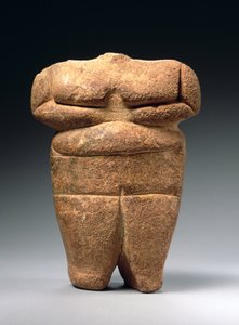 Neolitik figür, Yunanistan, yaklaşık MÖ 4500-4000 (kireçtaşı)