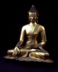 Buda heykeli. Nepal 15. yüzyıl. 60 cm.