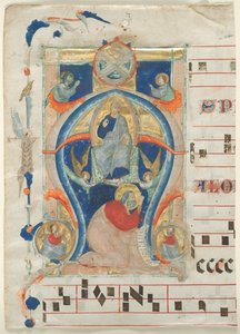 Tarihlendirilmiş İlk A: Mesih in Majesteleri, 1308 ile bir Antiphonary