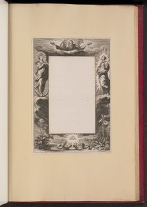 Tanrı Baba, İki Aziz ve Bir Yılan ile Sınır Çizimi by Netherlandish 17th Century