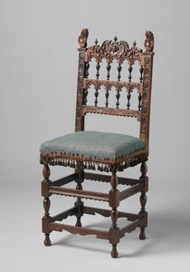 Oymalı sandalye, c. 1620-50 (ahşap) by Netherlandish School