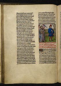 Harley MS 4425 f.18v Amors (Aşk Tanrısı) ve L