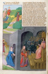 Ms 324 f.101 v. Orpheus ve Eurydice, Cerberus ve Pluto, Metamorphoses 10, Ovid, 1479 by Netherlandish School