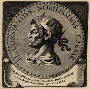 Roma İmparatoru II. Constantius'un portresi. by Netherlandish School