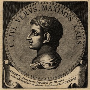 Roma İmparatoru Gaius Julius Verus Maximus'un portresi. by Netherlandish School