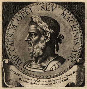 Roma İmparatoru Macrinus'un portresi.