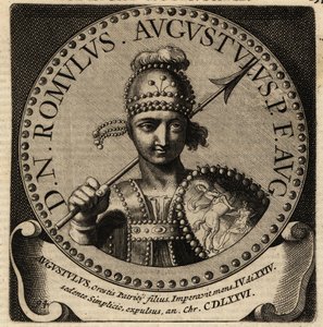 Roma İmparatoru Romulus Augustulus'un portresi.