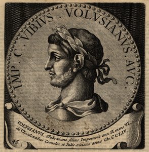 Roma İmparatoru Volusian'ın portresi. by Netherlandish School
