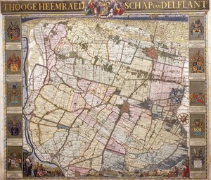 Delftland duvar haritası, 1712 by Netherlandish School