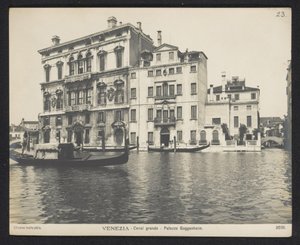 Venedik Venezia'daki Palazzo Guggenheim'ın Dış Görünümü - Büyük Kanal - Palazzo Guggenheim (nesnedeki başlık) by Neue Photographische Gesellschaft