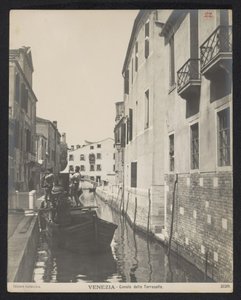 Venedik Venezia'daki Canale delle Torreselle'nin görünümü - Canale delle Torreselle (nesnedeki başlık)
